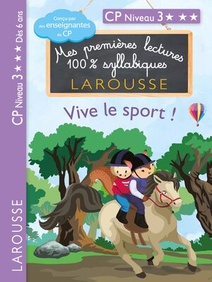 cover image of Premières lectures syllabiques CP Niv 3--Vive le sport !